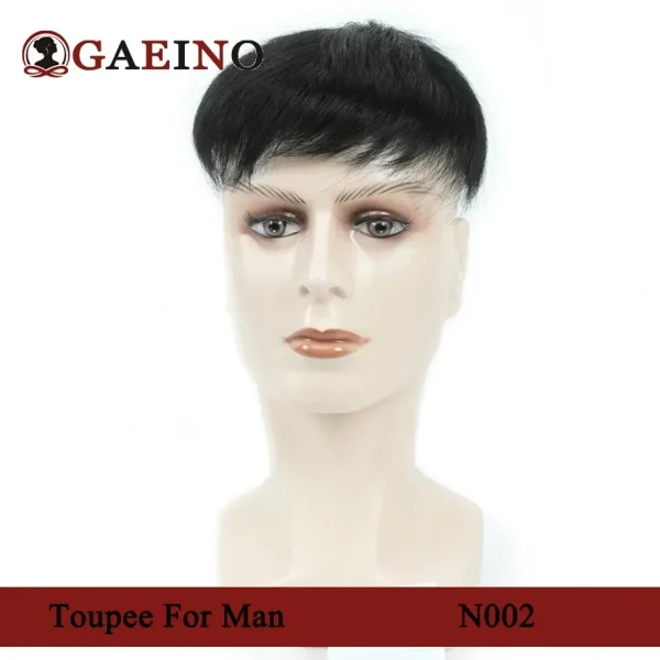 Men Toupee Human Hair Replacement System Hair Toppers Hairpiece  Hair Wig Men Hair Denstiy Natural Wig for Men - Image 10