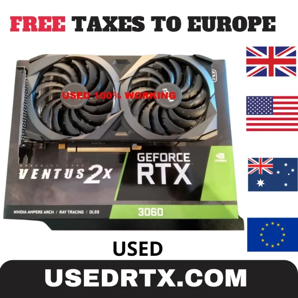 2024 USED RTX 3060 VENTUS GeForce 2X 12G OC Graphics Card GDDR6 Heat Sink Video Cards 192-bit HDMI-Compatible PCI4.0 3060 - Image 2