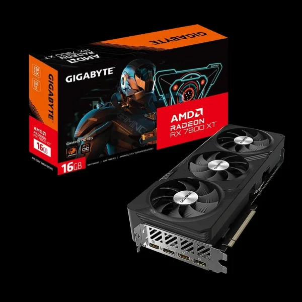 USED GIGABYTE-AMD RX7800 XT GAMING OC 16G Three fan graphics card, Placa de vídeo,GDDR6, 256 bits, PCIe 4.0, - Image 2