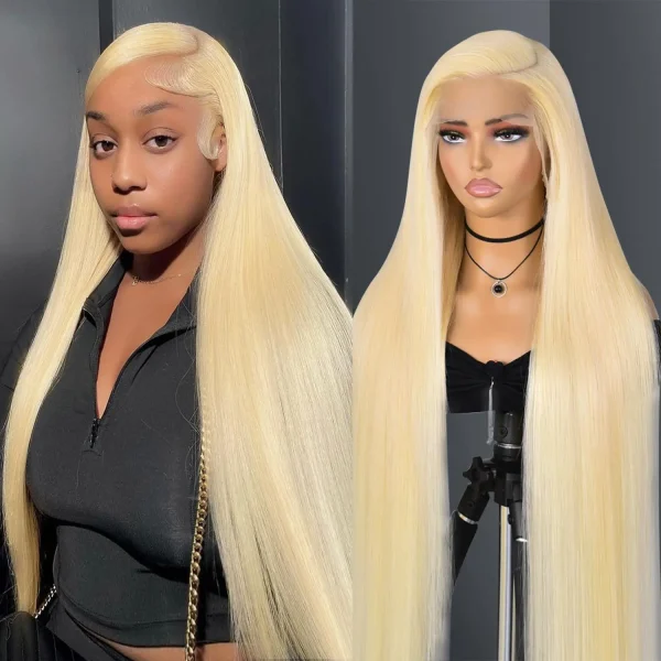 30 Inch Blonde Wig 613 HD Human Hair Lace Frontal Wig 13x6 Straight Lace Front Human Hair Wig Lace Colored Wig For Black Women - Image 3