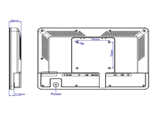 Android PoE industry tablet wall mounted 10 inch, WIfi, RJ45, Bluetooth, VESA, customized bracket-best tablet for industrial use - Image 7