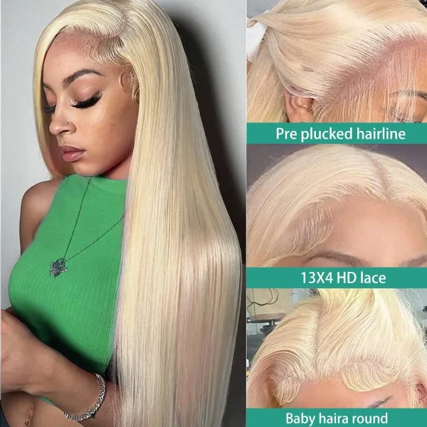 30 Inch Blonde Wig 613 HD Human Hair Lace Frontal Wig 13x6 Straight Lace Front Human Hair Wig Lace Colored Wig For Black Women - Image 5