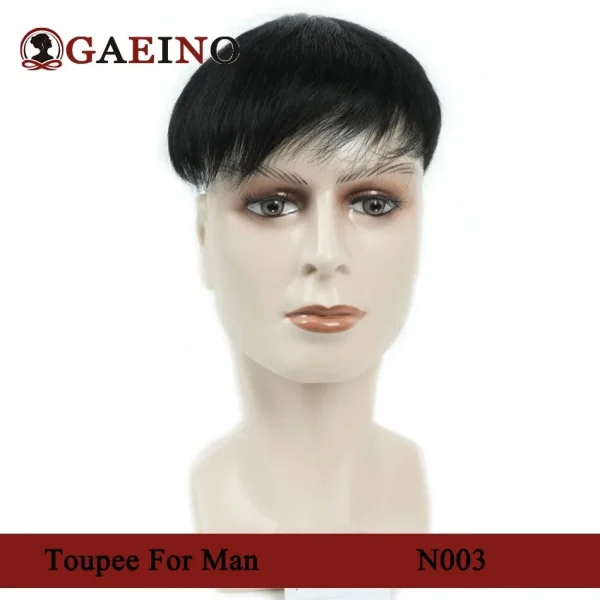 Men Toupee Human Hair Replacement System Hair Toppers Hairpiece  Hair Wig Men Hair Denstiy Natural Wig for Men - Image 9