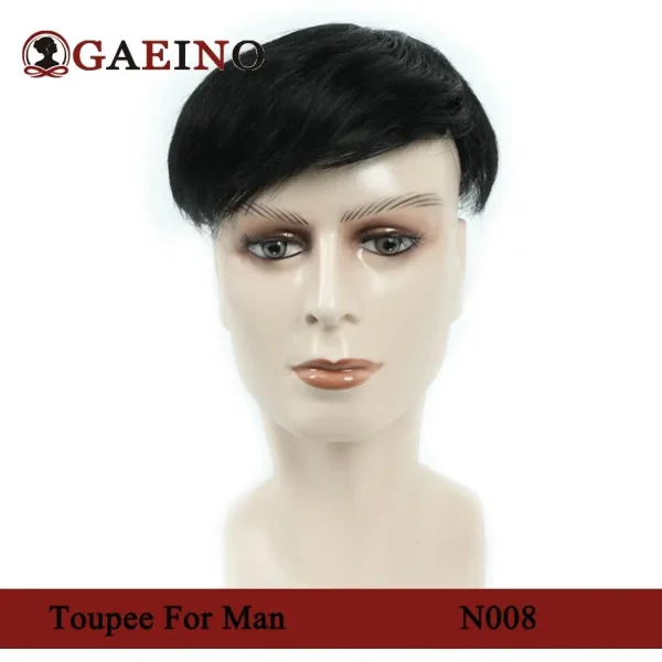 Men Toupee Human Hair Replacement System Hair Toppers Hairpiece  Hair Wig Men Hair Denstiy Natural Wig for Men - Image 13