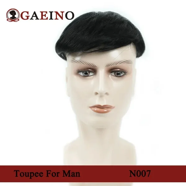 Men Toupee Human Hair Replacement System Hair Toppers Hairpiece  Hair Wig Men Hair Denstiy Natural Wig for Men - Image 14