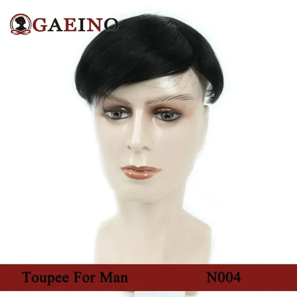 Men Toupee Human Hair Replacement System Hair Toppers Hairpiece  Hair Wig Men Hair Denstiy Natural Wig for Men - Image 8