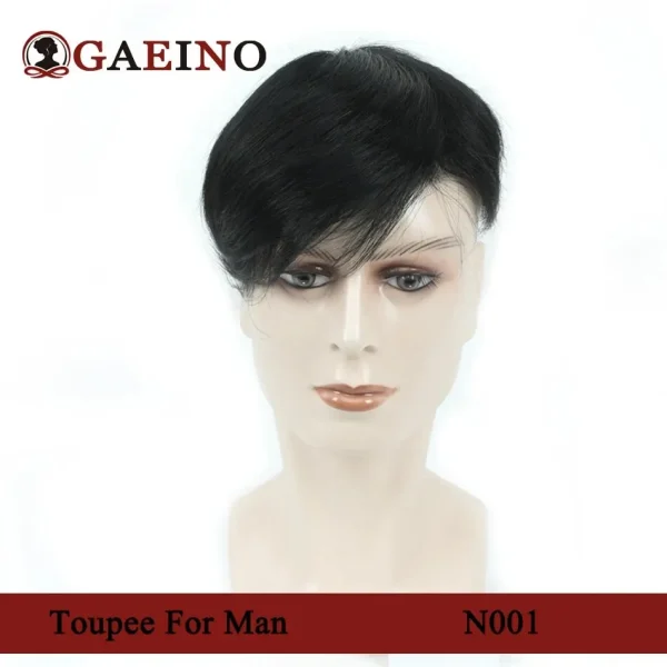 Men Toupee Human Hair Replacement System Hair Toppers Hairpiece  Hair Wig Men Hair Denstiy Natural Wig for Men - Image 11