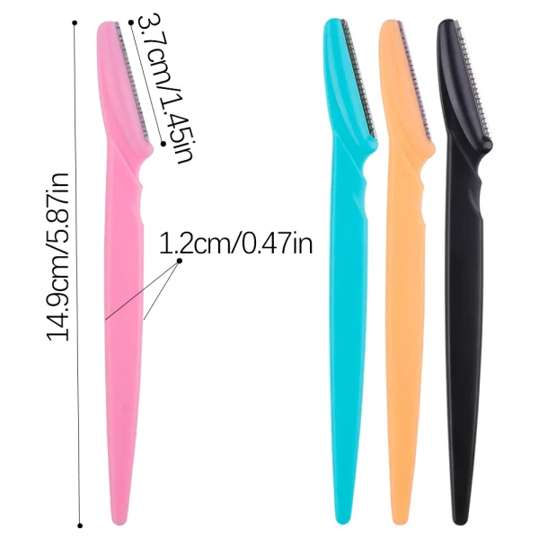 100PCS Eyebrow Shaper Portable Shaver Eye Brow Trimmer Shaping Scissors Cutter Woman Face Blade Shaper Hair Remover Makeup Tool - Image 6