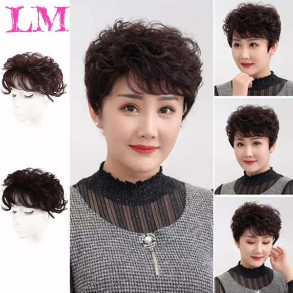 SyntheticAir Hair Bangs Edge Clipped In Bangs Extended Hair Piece Bangs Wig Cut Top Hair Loss To Cover Gray Hair Increase Volume - Image 25