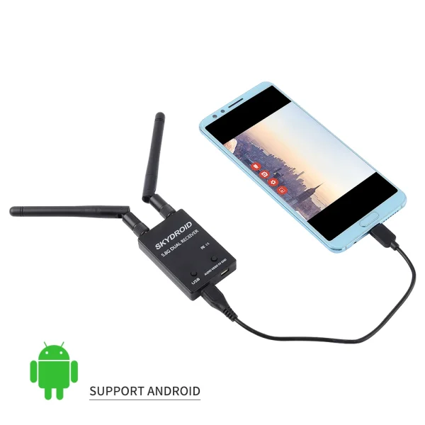 Skydroid 5.8Ghz 150CH Smartphone FPV Receiver True Diversity UVC OTG for Android Tablet PC VR Headset Parts System RC Drone - Image 15