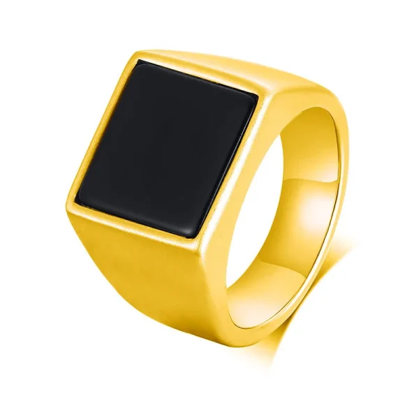 Vnox Casual Men Ring Red CZ Stone Square Top Stainless Steel Gold Color Daily Male Alliance Jewelry Size - Image 14