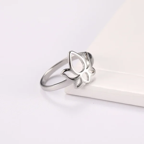 Skyrim Stainless Steel Lotus Flower Rings for Women Vintage Finger Ring Jewelry Female Wedding Engagement Gift Wholesale 2025 - Image 30