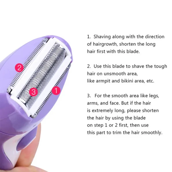 Kemei Painless Electric Women Shaver Privates Lady's Razor Shaving Machine Bikini Hair Cutter Rechargeable Hair Remover Device - Image 5