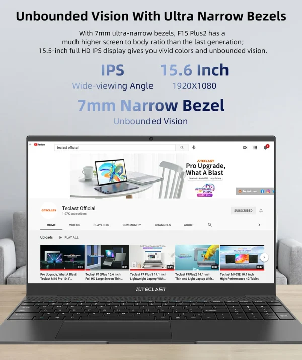 Teclast F15 Plus 2 Laptop 15.6 inch Windows 11 Laptop 8GB RAM 256GB SSD Gemini Lake N4120 USB3.0 mini-HDMI full size keyboard - Image 10