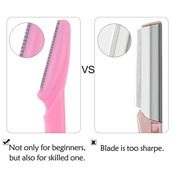 100PCS Eyebrow Shaper Portable Shaver Eye Brow Trimmer Shaping Scissors Cutter Woman Face Blade Shaper Hair Remover Makeup Tool - Image 3