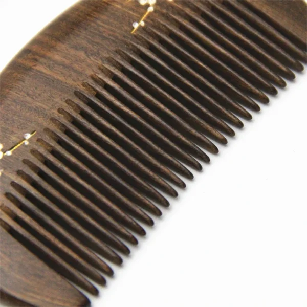 1pcs Natural Peach Wood Handcrafted Fine Tooth Comb Anti-Static Head Massage Classic Comb Hair Styling Hair Care Tool Gift - Image 11