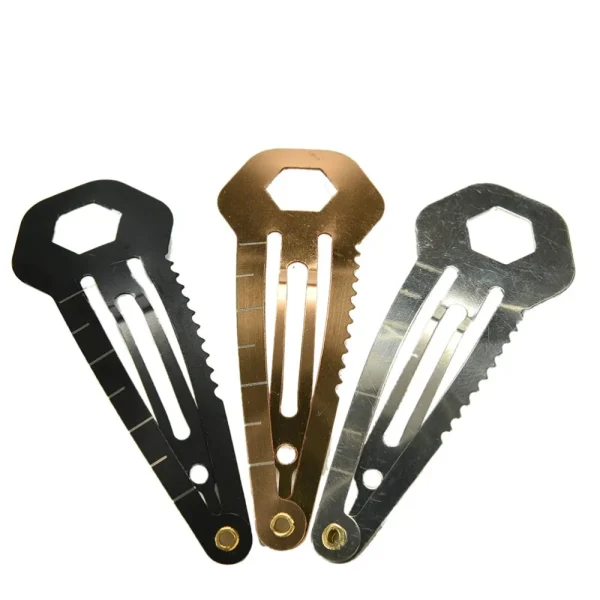 New Multifunction Stainless Hairpin Hair Clip Ruler Cutter Screwdriver EDC Gear Keychain 8 In 1 Pocket Utility Survive Tool - Image 7