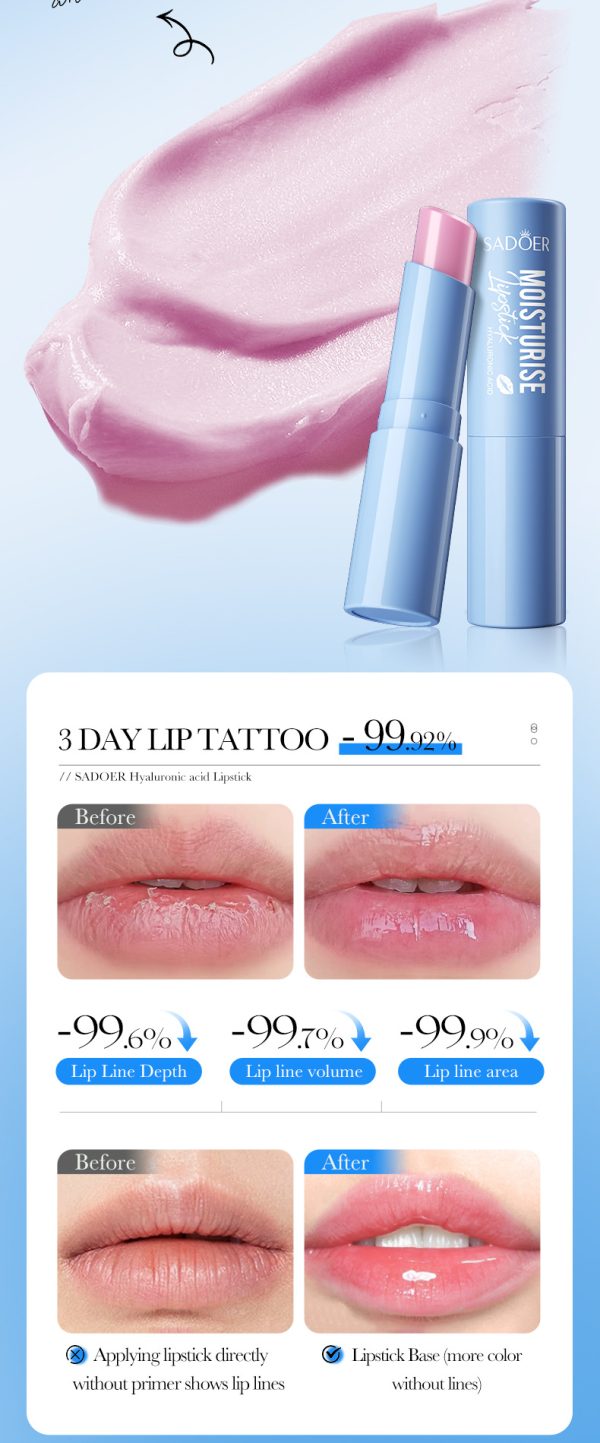 Hyaluronic Acid Moisturizing Lip Balm Fast Lightening Pink Lip Polished Augmentation Brighten Lip Care Moisturizer Female Makeup - Image 16