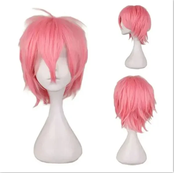 Male Wig Black White Purple blonde Red Short Hair Cosplay Anime Costume Halloween Wigs Synthetic Hair With Bangs For Men - Image 17