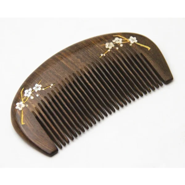 1pcs Natural Peach Wood Handcrafted Fine Tooth Comb Anti-Static Head Massage Classic Comb Hair Styling Hair Care Tool Gift - Image 4