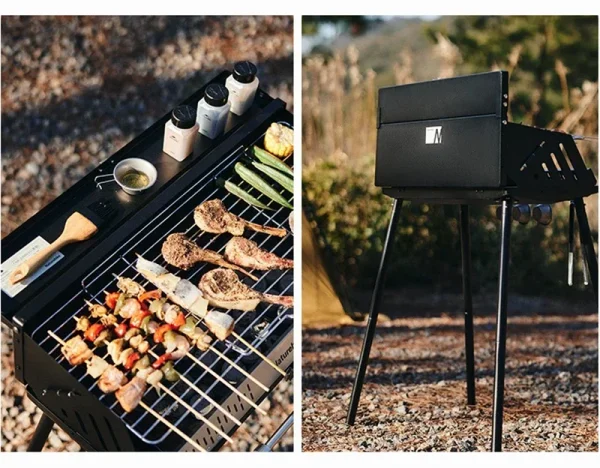 Naturehike Vertical Barbecue Rack Foldable Barbecue Charcoal Grill Stainless Steel Folding BBQ Grill For Outdoor Cooking Camping - Image 30