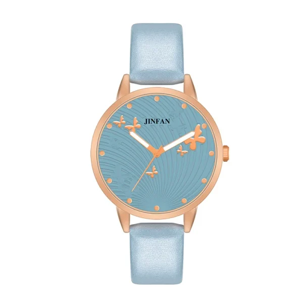 Elegant Simple Butterfly Design Dial Design Ladies Watches Women Fashion Luxury Dress Watch Casual Woman Quartz Leather Clock - Image 23