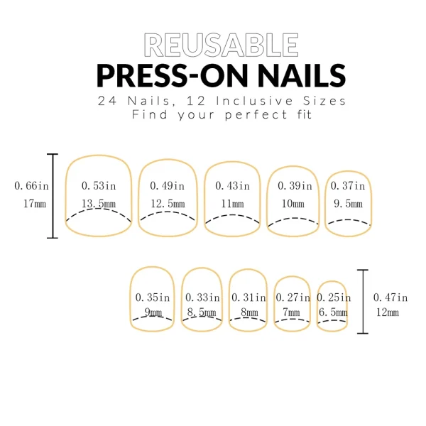 24pcs Short Square White France Full Cover Fake Nail Set 1pc Nail File & 1Nail Glue Sticker Kit Nails For Girl Mother Women Gift - Image 5