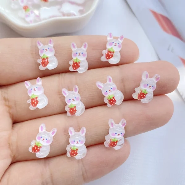 50Pcs New Cute Resin 8*10mm Mini Shiny Little Cat Flatback  Ornament Jewelry Making Manicure Hairwear Accessories - Image 18