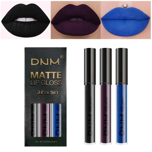 3 Colors/set Matte Velvet Lip Gloss Non-Stick Cup Waterproof Long-lasting Liquid Lipstick Cosmetic Keep 24 Hours Fashion Makeup - Image 11