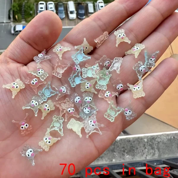 Sanrio Nail Charms Hello Kitty Design Nail Art Diy Mini Rhinestones Flatback Charms Crafts Stones for Manicure Nail Charms 70PCS - Image 19