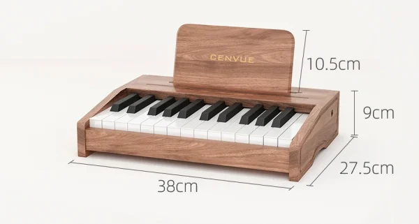 Wooden Children Little Piano Pattern Electronic Keyboard Beginner Baby Infant Boy Girl Baby Toy Gift - Image 67