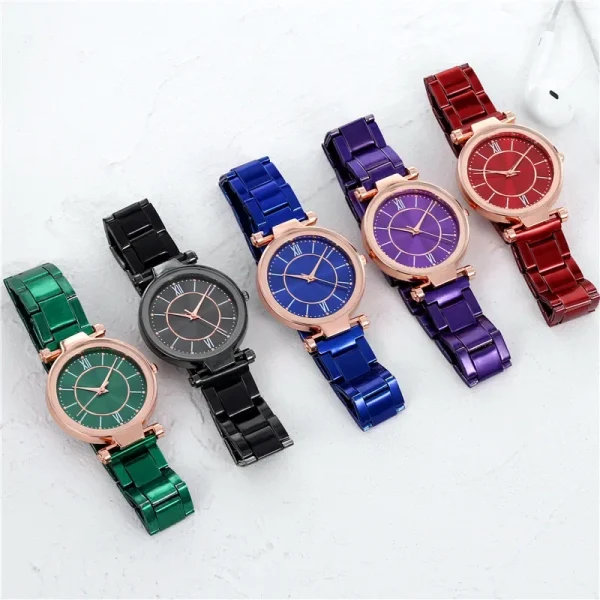 Luxury Rose Gold Stainless Steel Watches Female Classic Round Dial Quartz Watch Women Business Wristwatches Wrist Jewelry Reloj - Image 16