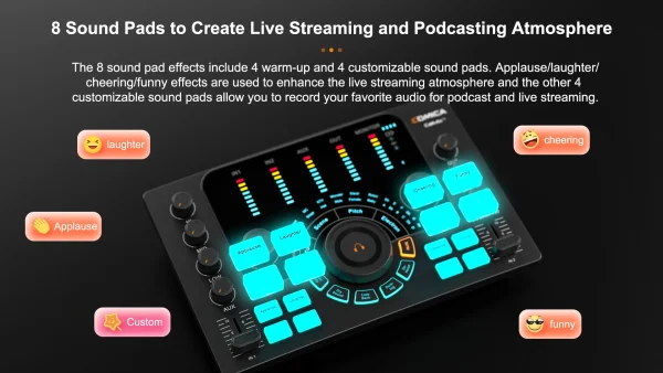 Comica C2 Sound Card Feature-packed Audio Interface for Recording/Podcasting/Streaming for Guitarist/Vocalist/Podcast Microphone - Image 18
