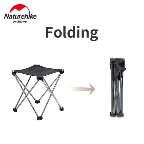 Naturehike Ultralight Aluminum Alloy Portable Fishing Chair Outdoor Folding Bench Stool Picnic 900D Oxford Cloth Camping Supplie - Image 3