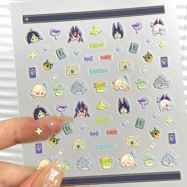 Game Impact Sumeru Alhaitham Kaveh A sticker Patch 3D Nail Art Sticker DIY Nail Art Ornament and Cute Mini Goo Card Stickers - Image 8