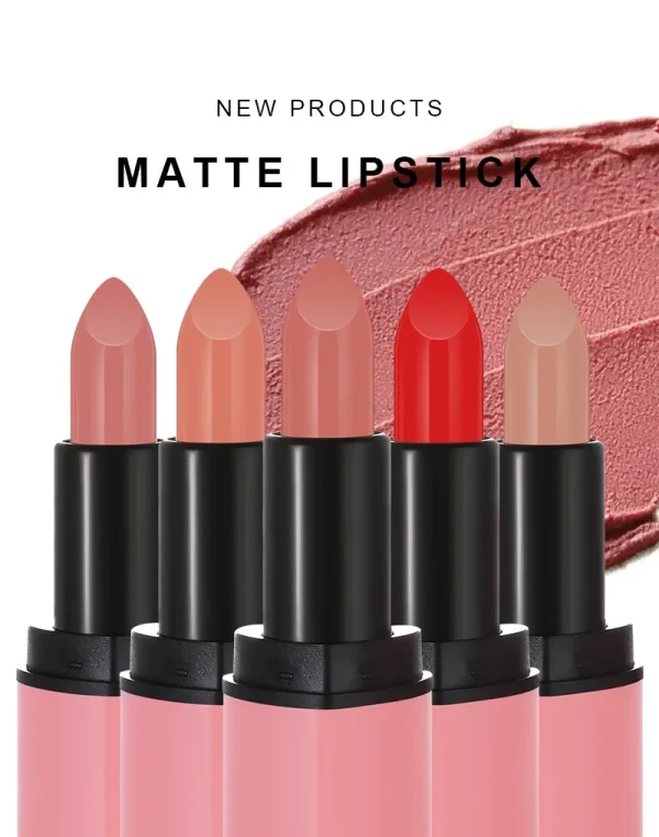 Cute Love Heart Lipstick Velvet Matte Nude Lipstick Pink Red Waterproof Lasting Lipsticks Stain Lip Balm Set Lip Tint Makeup - Image 12