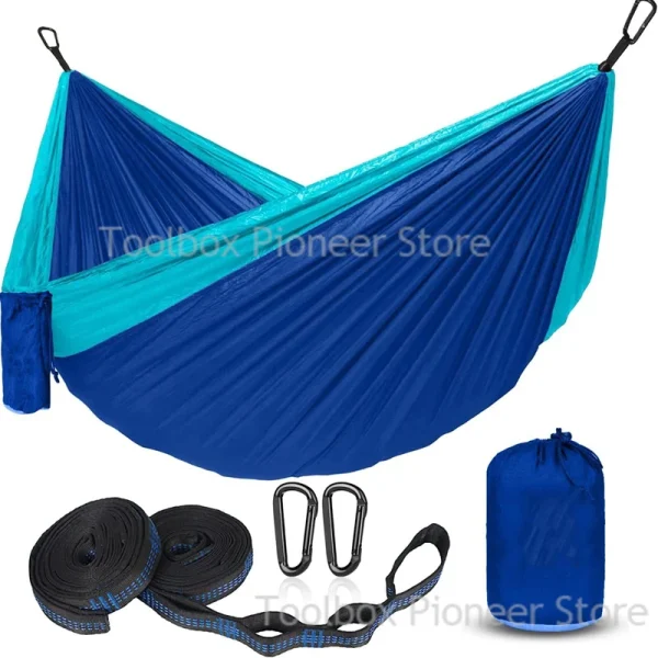 Hammocks Single Person Portable Outdoor Camping Hammock Outdoor Hanging Swing Chair Parachute Fabric Hanging Bed - Image 8