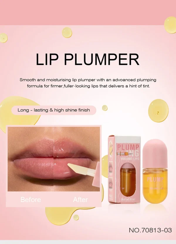 Long Lasting Lip Plumper Oil Instant Volumising Enhancer Collagen Lips Volume Lipgloss Sexy Cosmetic Volume Increases Lip Serum - Image 7