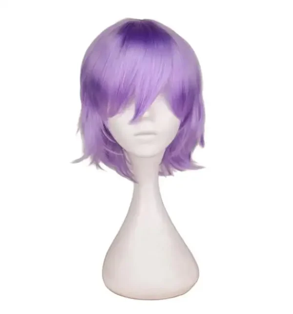 Male Wig Black White Purple blonde Red Short Hair Cosplay Anime Costume Halloween Wigs Synthetic Hair With Bangs For Men - Image 7