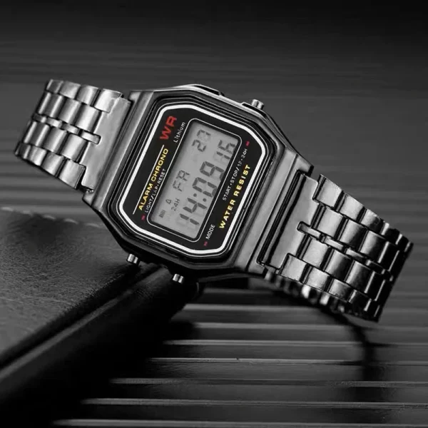 Luxury Gold Silver Sports Military Watches Men Women LED Digital Wristwatches Retro F91W Steel Band Electronic Watch Wrist Clock - Image 33