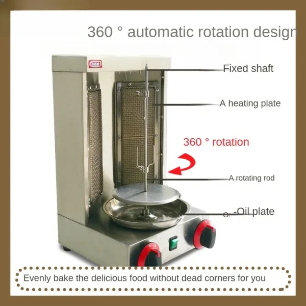 Commercial gas full-automatic rotating chicken oven, small Brazilian barbecue Türkiye barbecue machine - Image 3