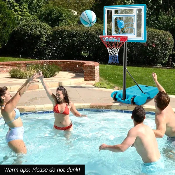 Pool Basketball Hoop 3.8-4.4 FT Adjustable Poolside BasketballGoal System - Image 4