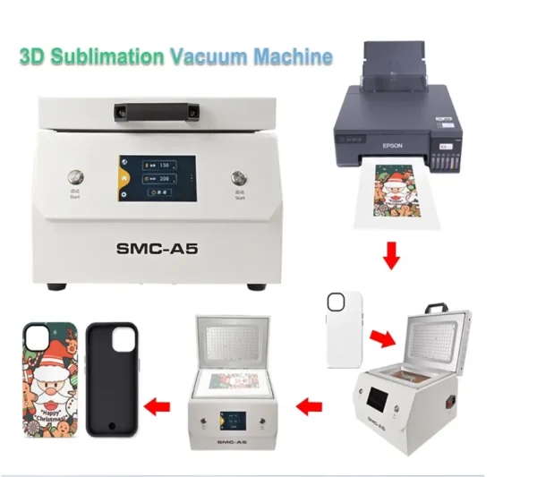 Mini Portable 3D Sublimation Case Printing Machine for iPhone 15 14 pro max XR DIY Thermal Heating Transfer Press Vacuum Machine - Image 3