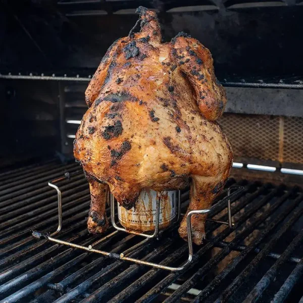 Chicken Roaster Rack Stainless Steel Vertical Rack Vertical Roaster Chicken Holder Barbecue Accessory For Prime Rib Ham Lamb - Image 2