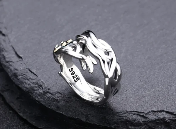 Wholesale 925 sterling silver cross ring for men and women live ring vine thai silver retro distressed personalized jewelry - Image 10