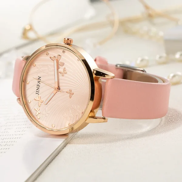 Elegant Simple Butterfly Design Dial Design Ladies Watches Women Fashion Luxury Dress Watch Casual Woman Quartz Leather Clock - Image 21