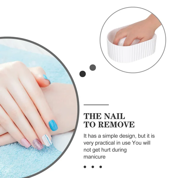 Clear Acrylic Manicure Hand Soak Bowl for Nail Polish Removal Term Use Special Design Relaxing Spa Experience Nail - Image 3