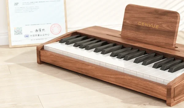 Wooden Children Little Piano Pattern Electronic Keyboard Beginner Baby Infant Boy Girl Baby Toy Gift - Image 48