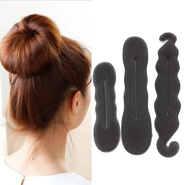 1/3PCS Hot Sale New Fashion Hair Styling Magic Sponge Clip Foam Bun Curler Hairstyle Twist Maker Tool Braider Accessories