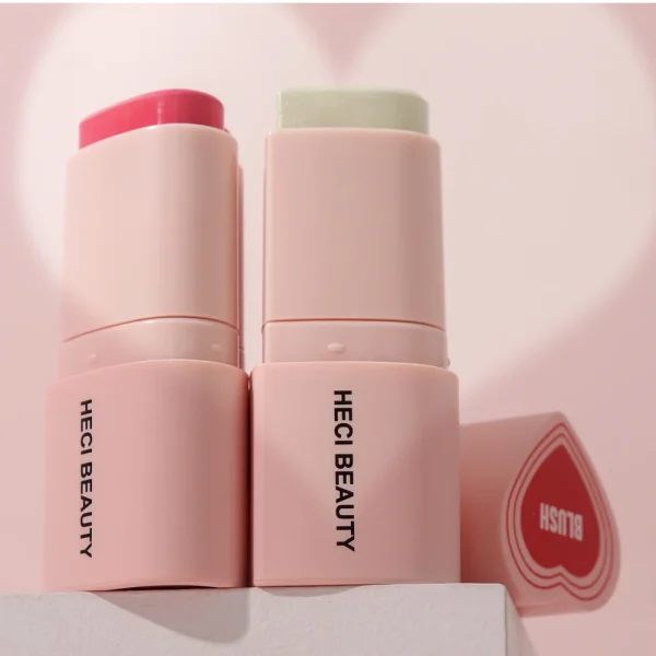 Heart Shape Vegan Creamy Blush Stick Matte Silky Waterproof Pink Blush Cream Makeup Stick High Pigment  3in1 Lip Eye Cheek Tint - Image 20